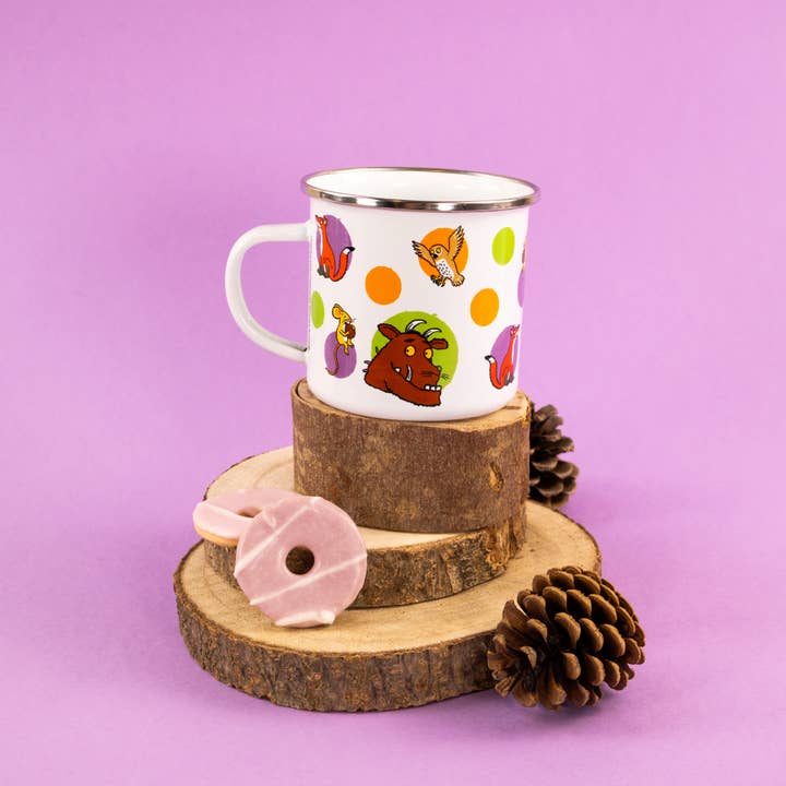 Robert Frederick Ltd – wholesale Kaffekoppar – Gruffalo Emaljmugg - Färgglad Julia Donaldson Design3