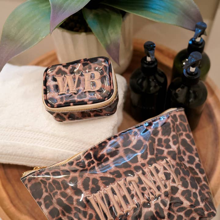 KENZKUSTOMZ - Vente Trousses de maquillage/cosmétique - Léopard - Sac à revêtement transparent7