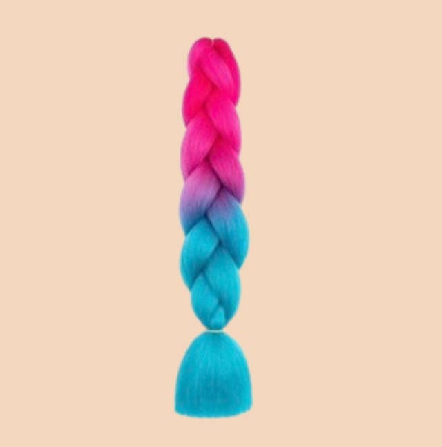 Tangled Hair Care - Wholesale Hair extensions - Synthetic Braiding Hair - Pink/Teal Ombre
