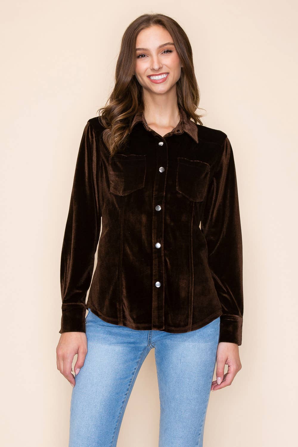 W.A.Y. --Wonderful And Young - Wholesale Shirt - Women's - W.A.Y VELVET SHIRT21