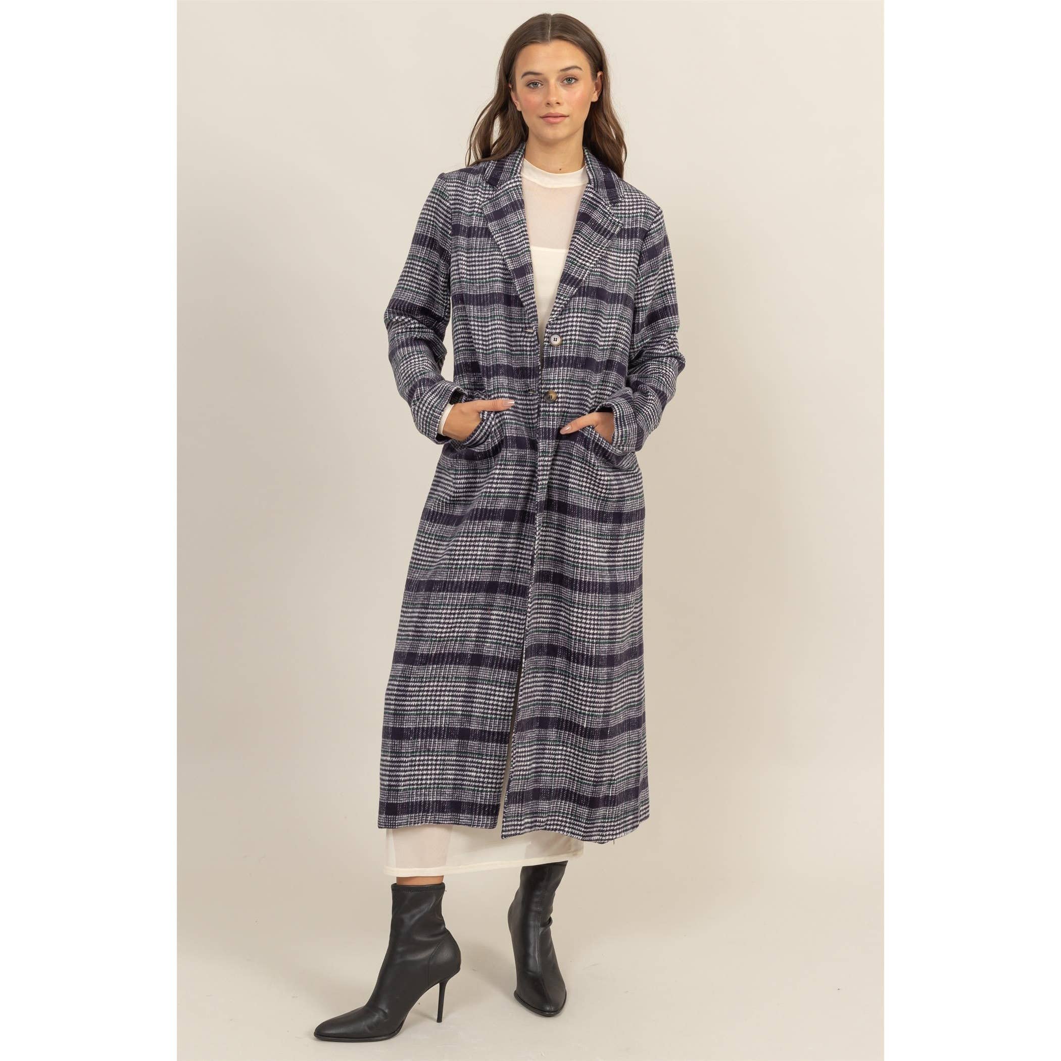 HYFVE - Wholesale Coat - Women's - Plaid Long Coat7