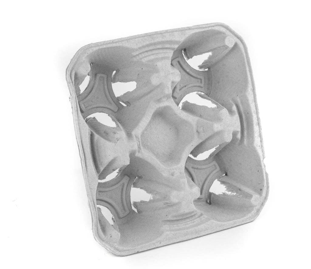 EcoQuality - Wholesale Disposable Servingware Set - 4 Cup Drink Carrier Tray Biodegradable Pulp Fiber - Recycled3