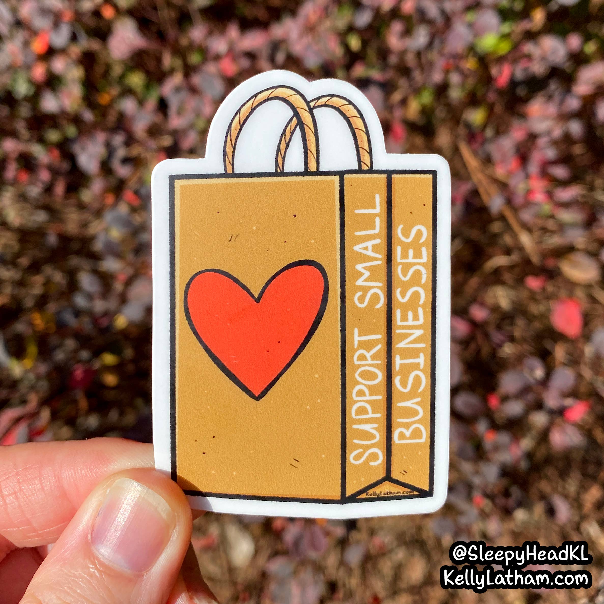 Kelly Latham Art - Vente Autocollant - Autocollant en vinyle imperméable pour petites entreprises Shop Local