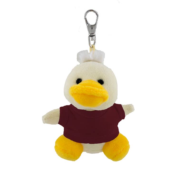 Plushland - Wholesale Keychain – Unisex - 4" Keychain - Duck with customized shirt2