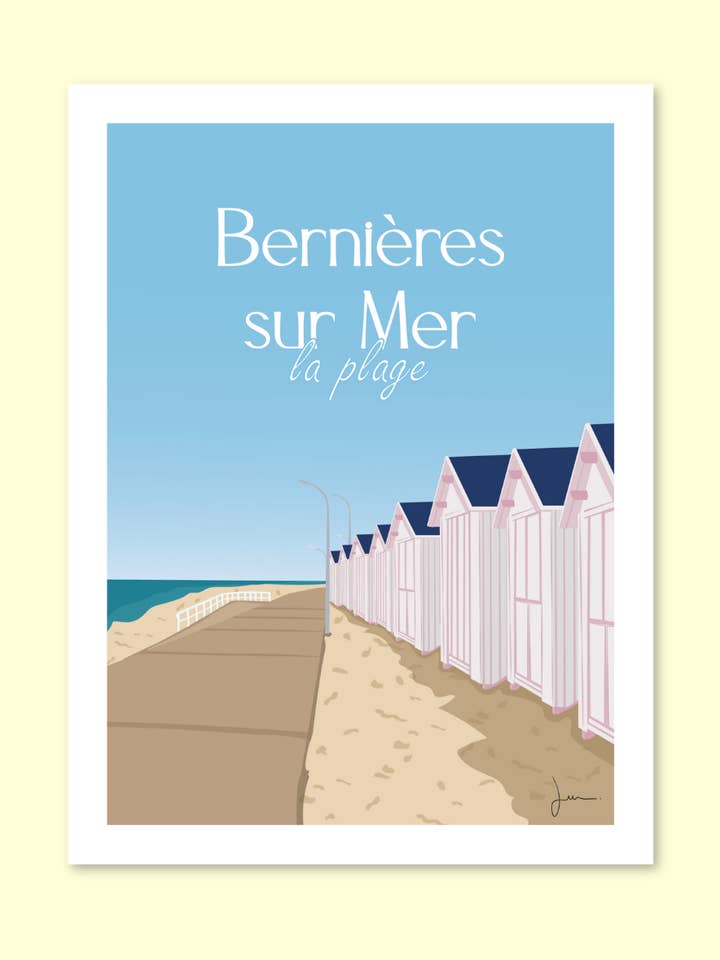 Stadt Bernières Sur Mer anzeigen für den Großhandel von Julia Studio Graphique