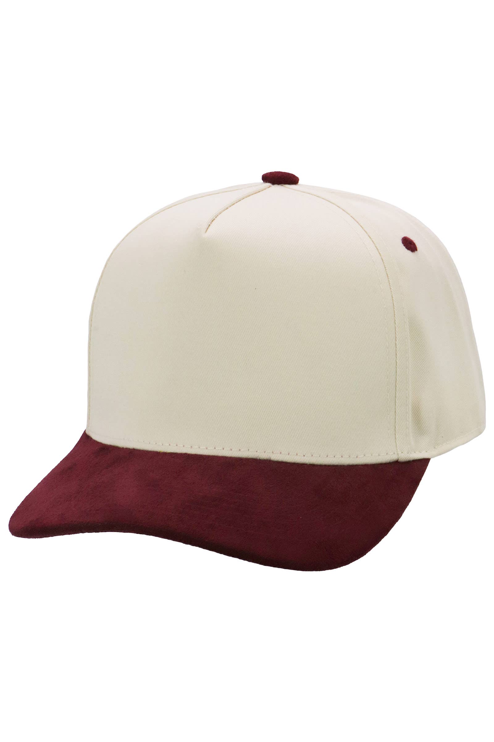 Cap Zone – wholesale Baseball cap – Unisex – Vegan Suede 5 Panel Snap Back Baseball Cap7