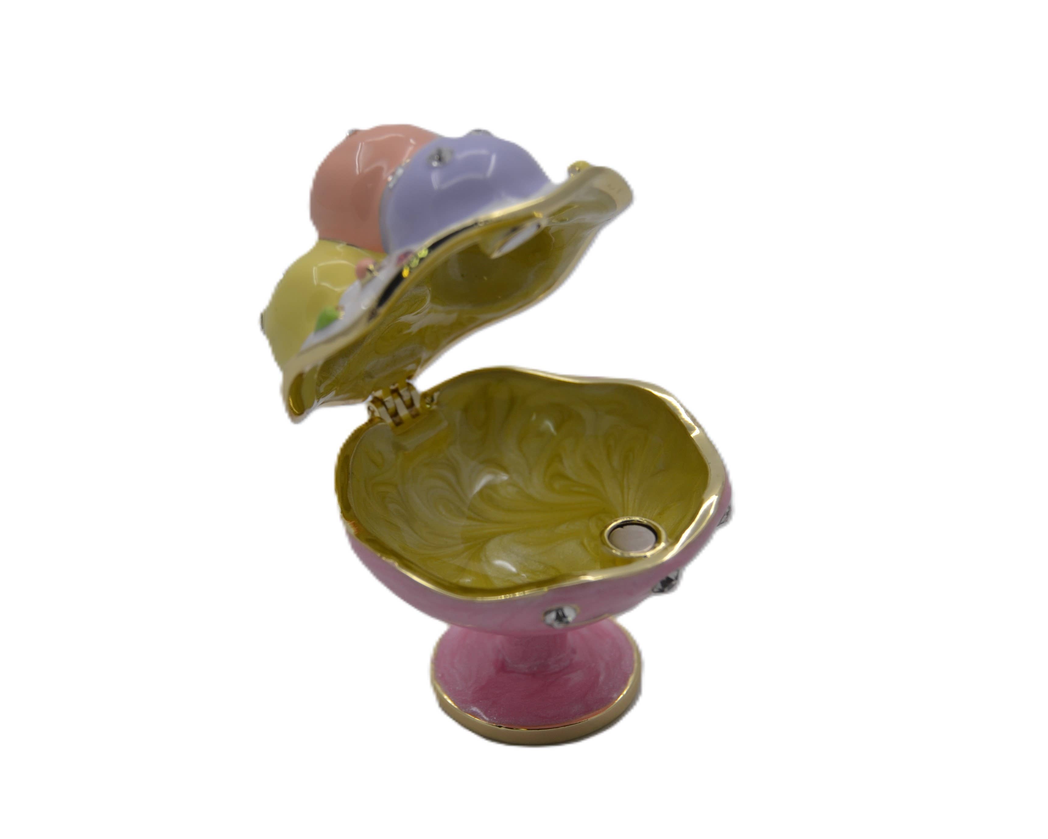 Ciel Collectables - Vente Boîte/rangement à bijoux - Boîte à bibelots en forme de coupe de glace ornée de cristaux autrichiens6