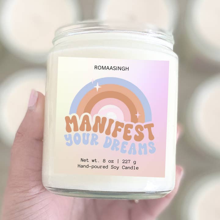 Realizza i tuoi sogni | candela di soia per la vendita all'ingrosso da parte di ROMAASINGH LLC