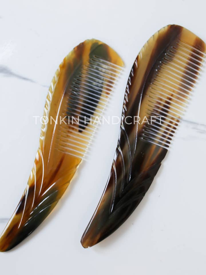 Buffalo Long Horn Comb 03 voor wholesale door Tonkin Handicraft