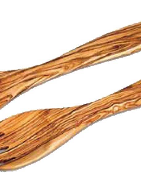 Olive wood salad servers for wholesale by Dolfi