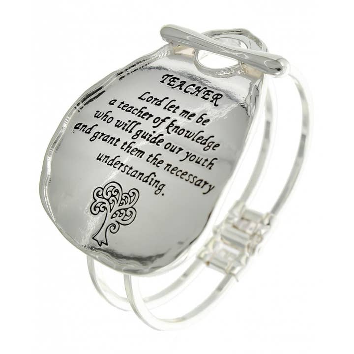 0011 PREMIERE – wholesale Bangle bracelet – FR2851 LORD LET ME BE A TEACHER..Hinged Brass Bracelet