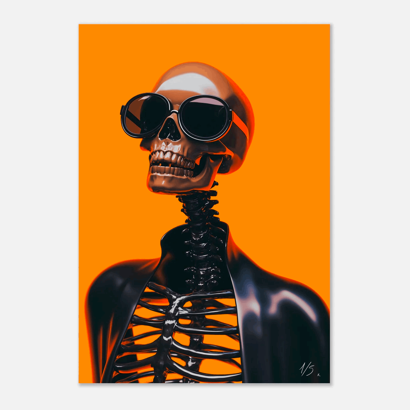 Kokodaac - Vendita all'ingrosso Stampa artistica - Rock & Skull - Stampa su alluminio con teschio lucente1