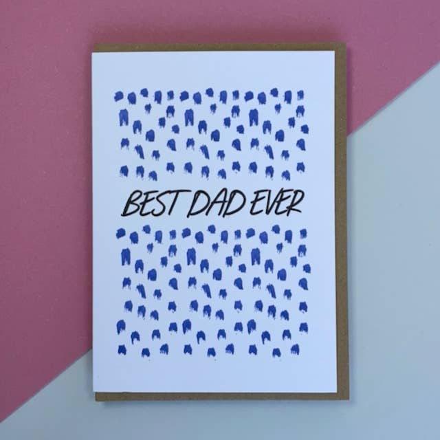 Best Dad Ever, C6 Greeting Card for wholesale by Little Paper Soul
