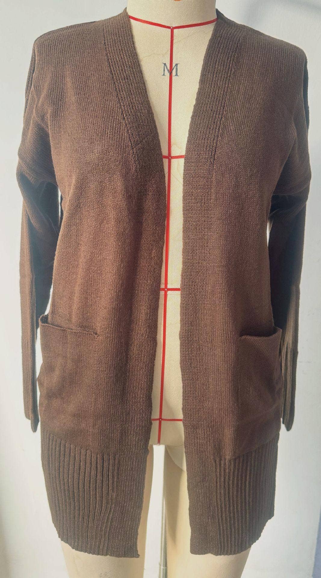 HIDDENBRAND - Wholesale Cardigan - Women's - Casual soft solid knit cardigan 7colors11