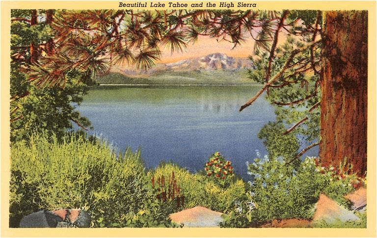 Found Image Press - Wholesale Postcard - Postcard CA-213 Lake Tahoe and High Sierra0