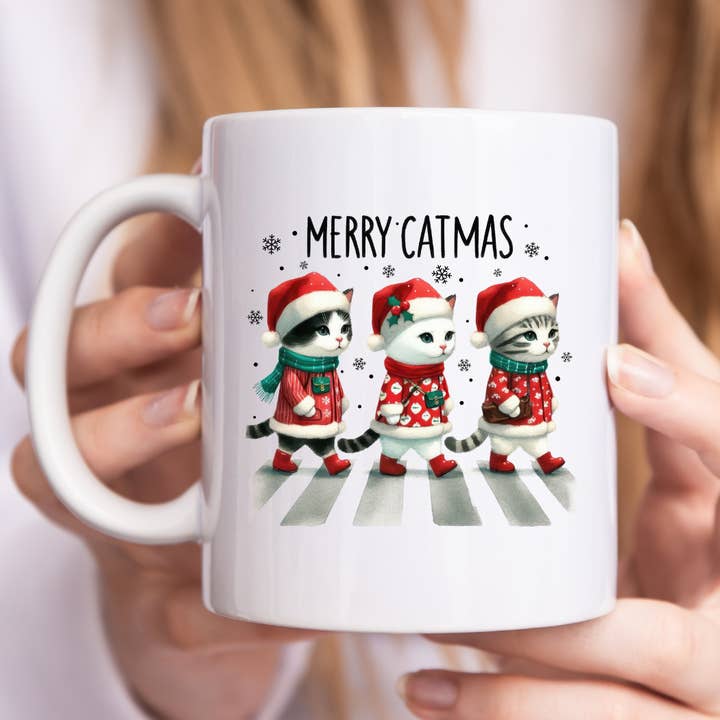 Tasse de Noël Merry Catmas pour la vente par Mug Boss Inc.