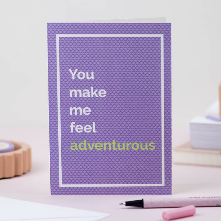 Carte de vœux « Tu me fais sentir aventureux » pour la vente par The Mood Club