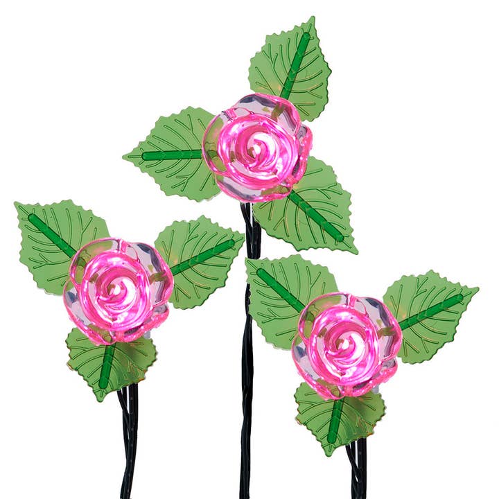 Kurt S. Adler, Inc. - Wholesale Artificial Flowers - UL 10L PINK LED PINK ROSE LIGHT SET
