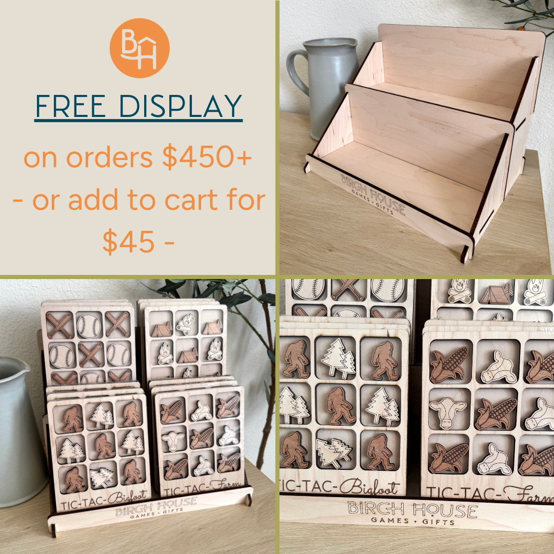 Birch House Games & Gifts - Wholesale Board Game - Nature Mini Tic-Tac-Toe Games - Nature Lover, Outdoor Shop2