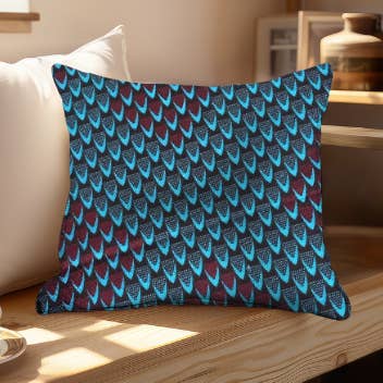 Cushion made of wax print fabric for wholesale by adunarts