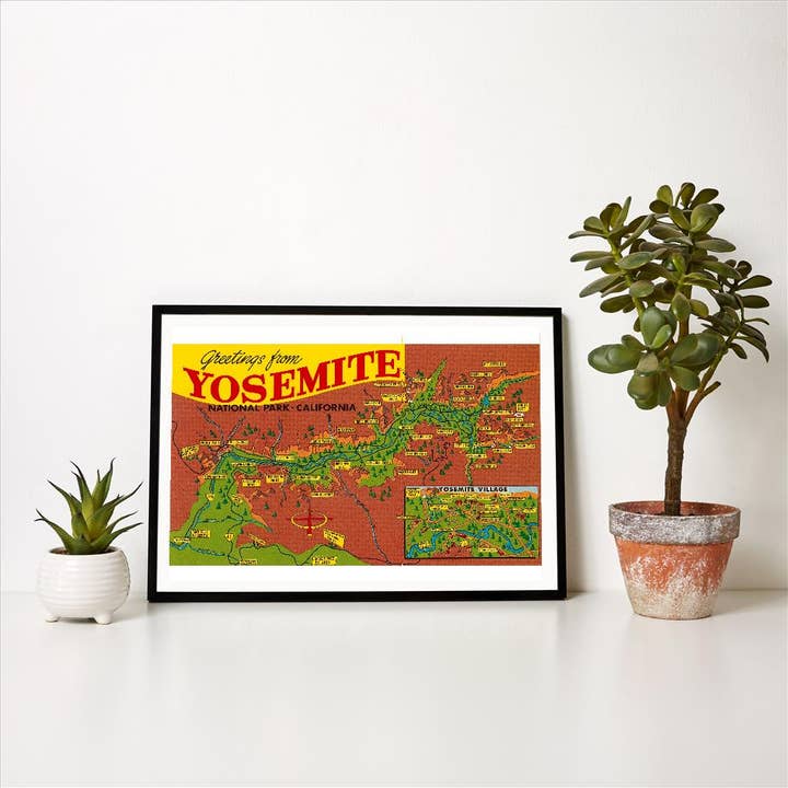 Found Image Press - Wholesale Art Print - Art Print CA-1176 Greetings from Yosemite1