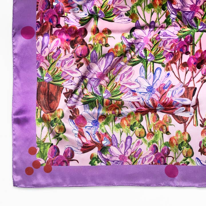 Country Pattern Silk Scarf for wholesale by Zéphyr And Co