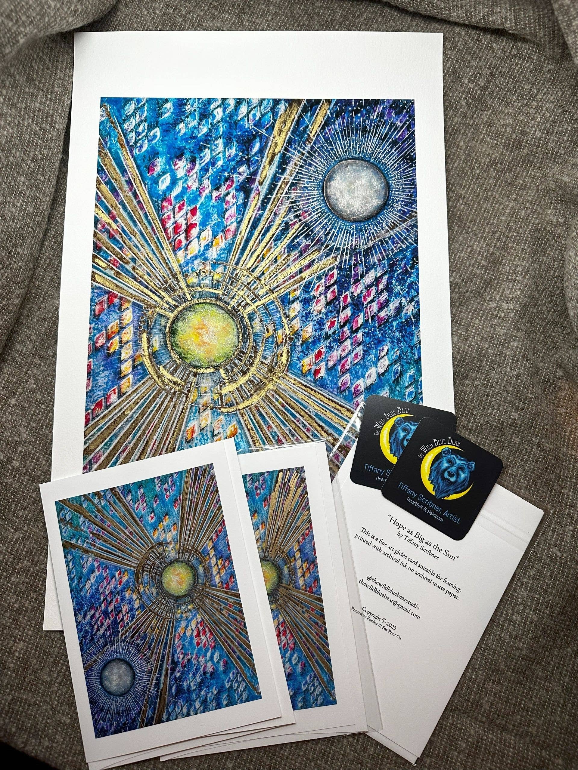 The Wild Blue Bear - Wholesale Art Print - Hope as Big as the Sun Giclee Print3