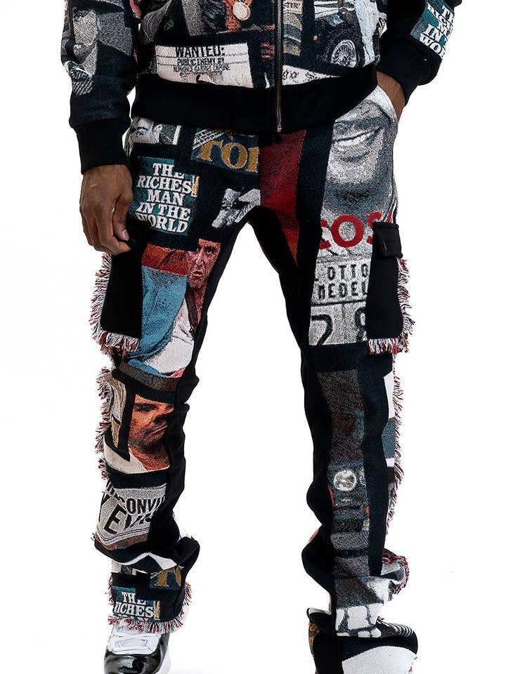 NEGRO Pantalones Narco Tapestry F1908, color negro de venta al por mayor en Faire