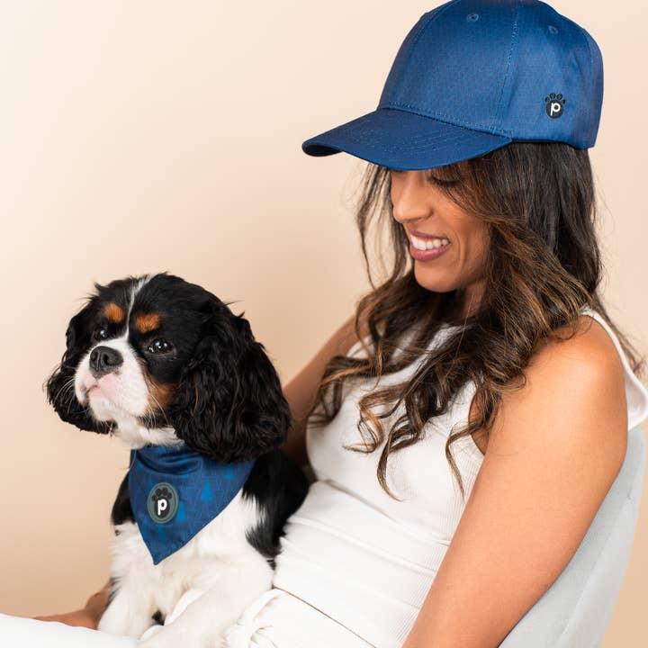 Pawsbury Lane - Wholesale Pet Bandana - Dog - Matching Pet and Owner: Baseball Cap + Pet Bandana - Blue