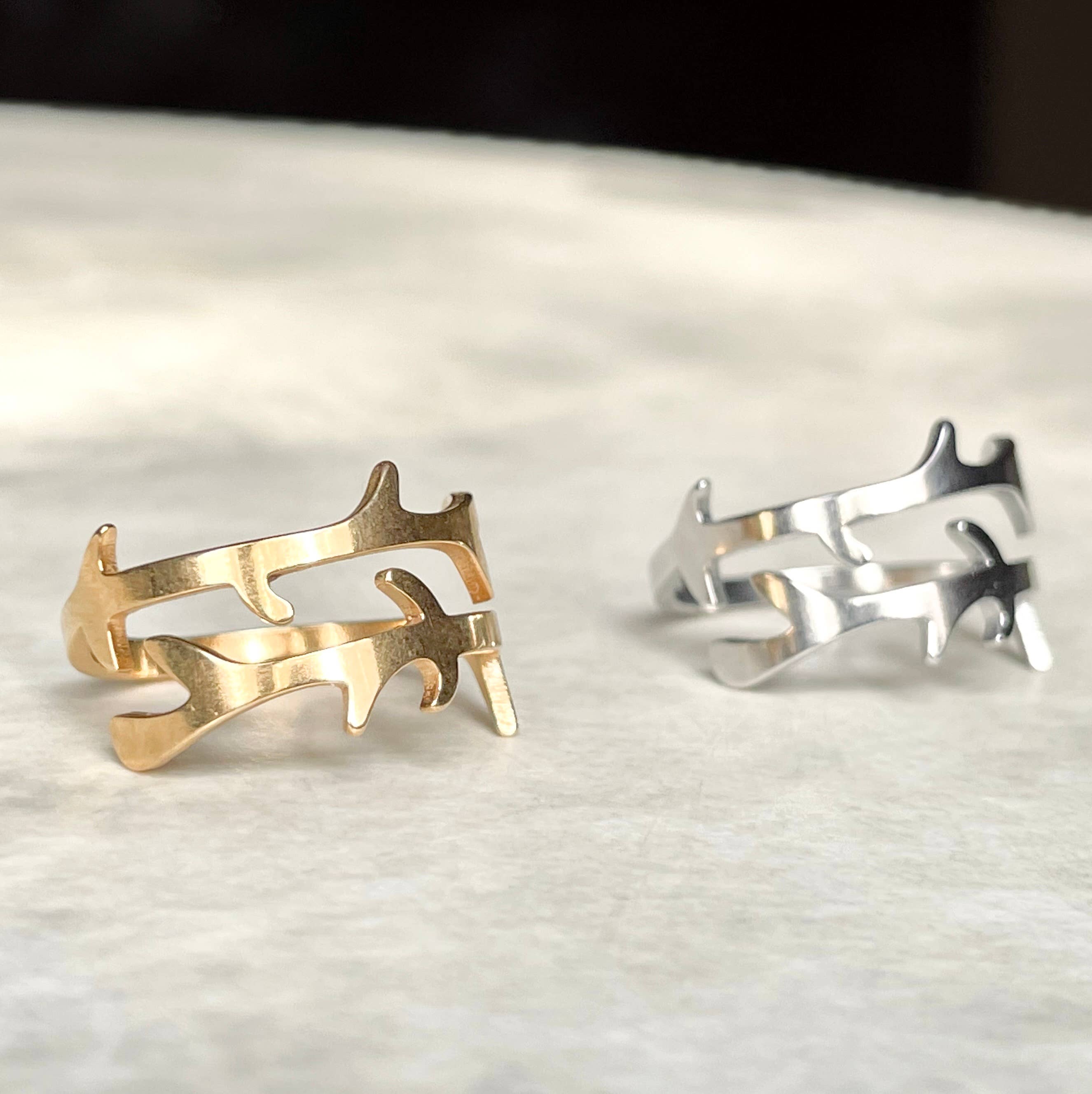 Blueyejewelry - Wholesale Band/Stacked Ring - Open Branch Ring - Tarnish-free Adjustable Tree Branch Ring 11