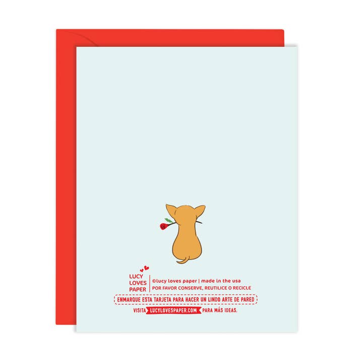 Lucy Loves Paper - Wholesale Love Card - Te Adoro Chihuahua Dog | Love Card in Spanish (A2)