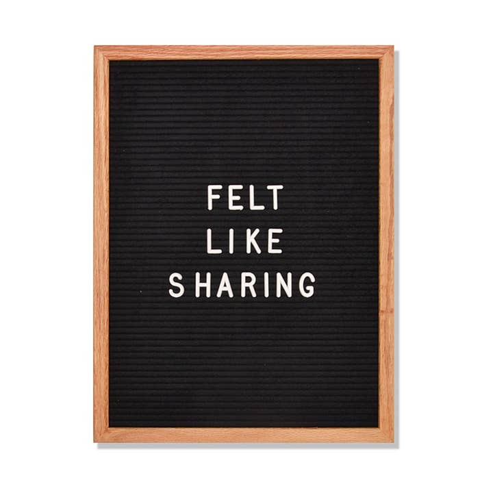 Black Felt Letter Board - 12x16 Inches for wholesale by Felt Like Sharing
