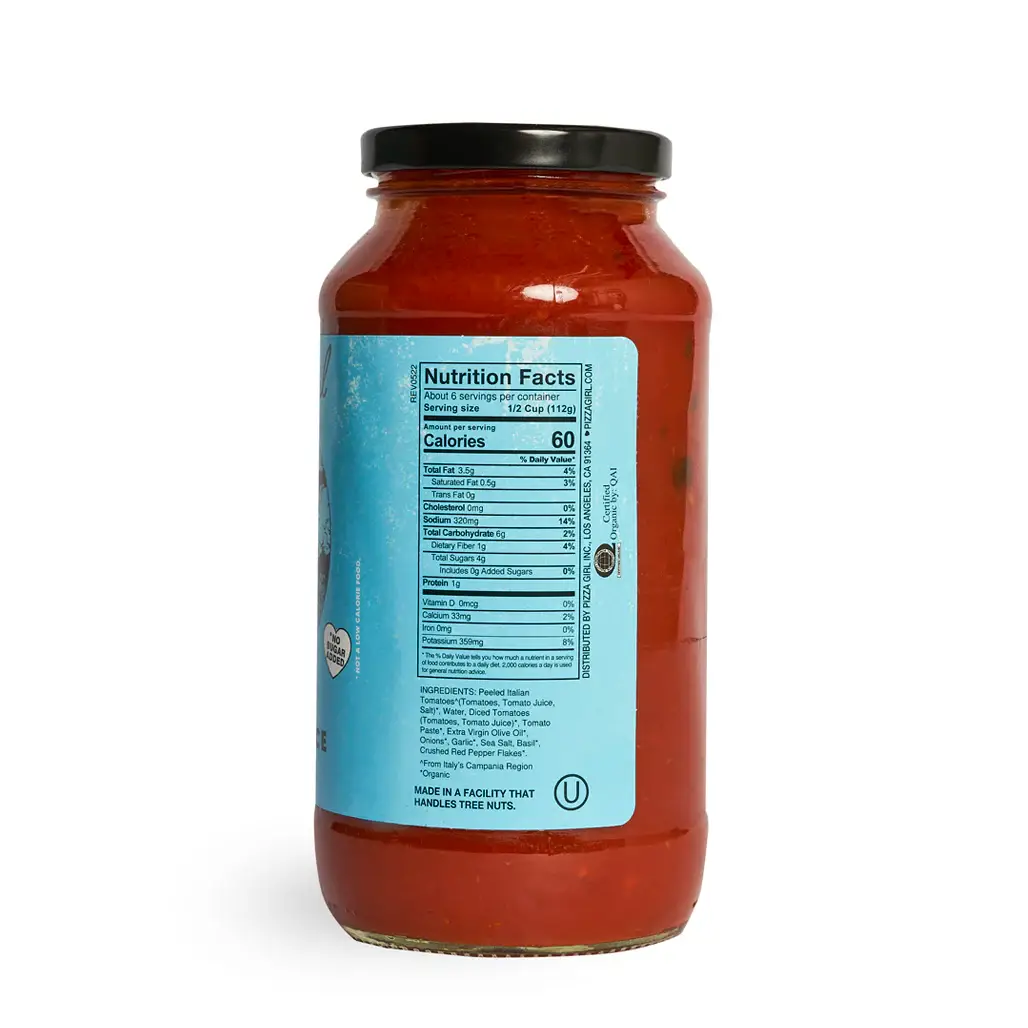 Pizza Girl - Wholesale Pasta Sauce - ORGANIC SPICY MARINARA SAUCE1