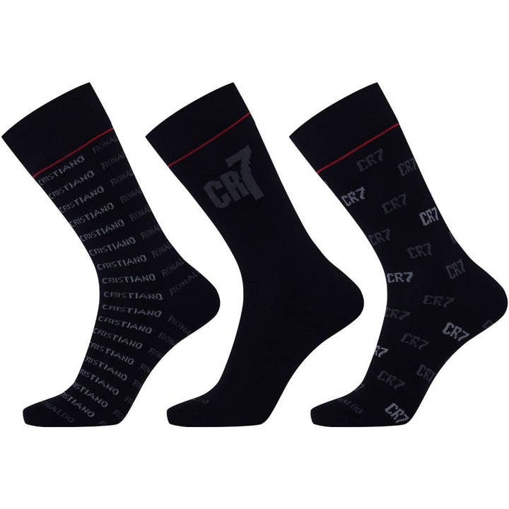 CR7 Underwear - Wholesale Socks - Men's - CR7-Men's Assorted Socks–GIFTBOX, one size 40-46, PACK-3 pairs black4