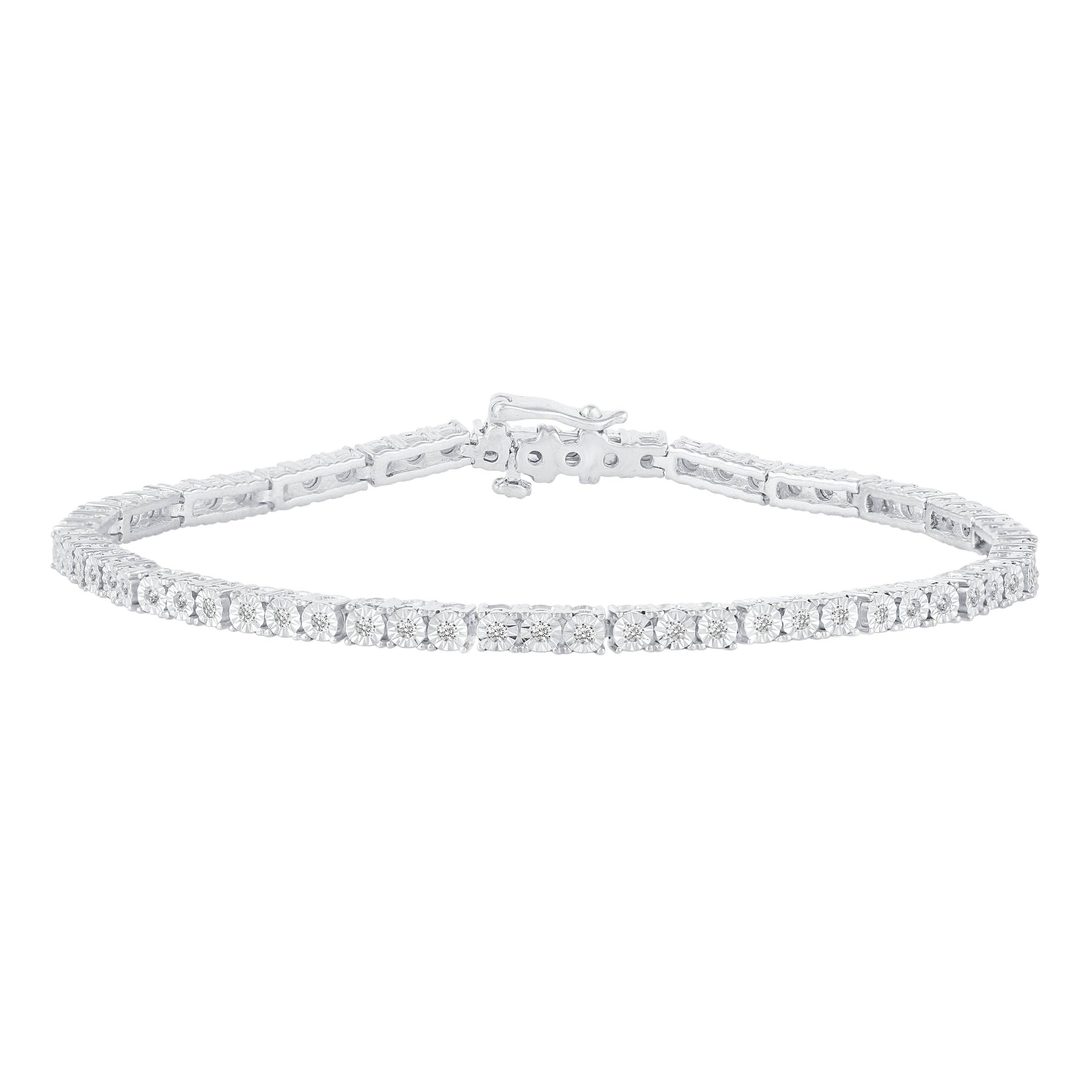 Fifth and Fine - Wholesale Tennis Bracelet - 1/2 - 2.00 Cttw Tennis Bracelet set in 925 Sterling Silver0