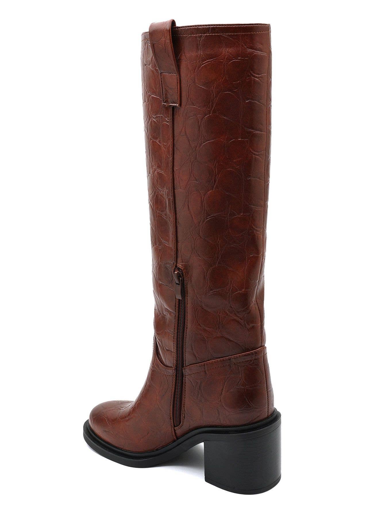 SWEET MAGIC SHOES & BAGS - Wholesale Boots - Women's - HIGH BOOTS WITH SQUARE HEEL IN FAUX LEATHER1