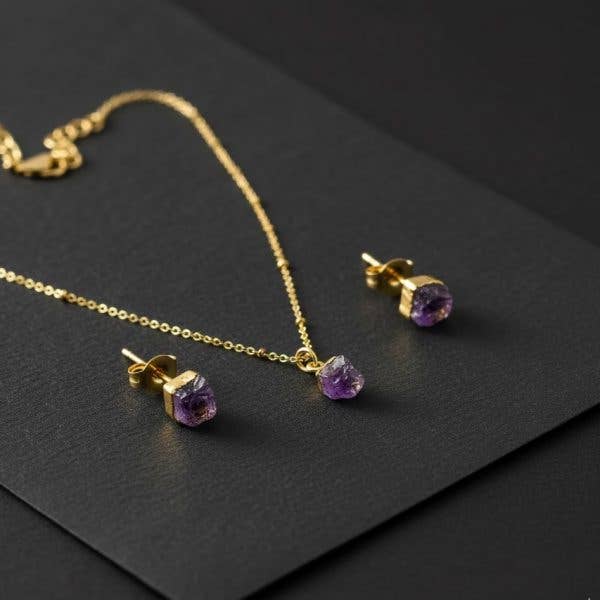 Handmade Amethyst Set in its Natural form Gold Plated
for wholesale by Aromatik Australia