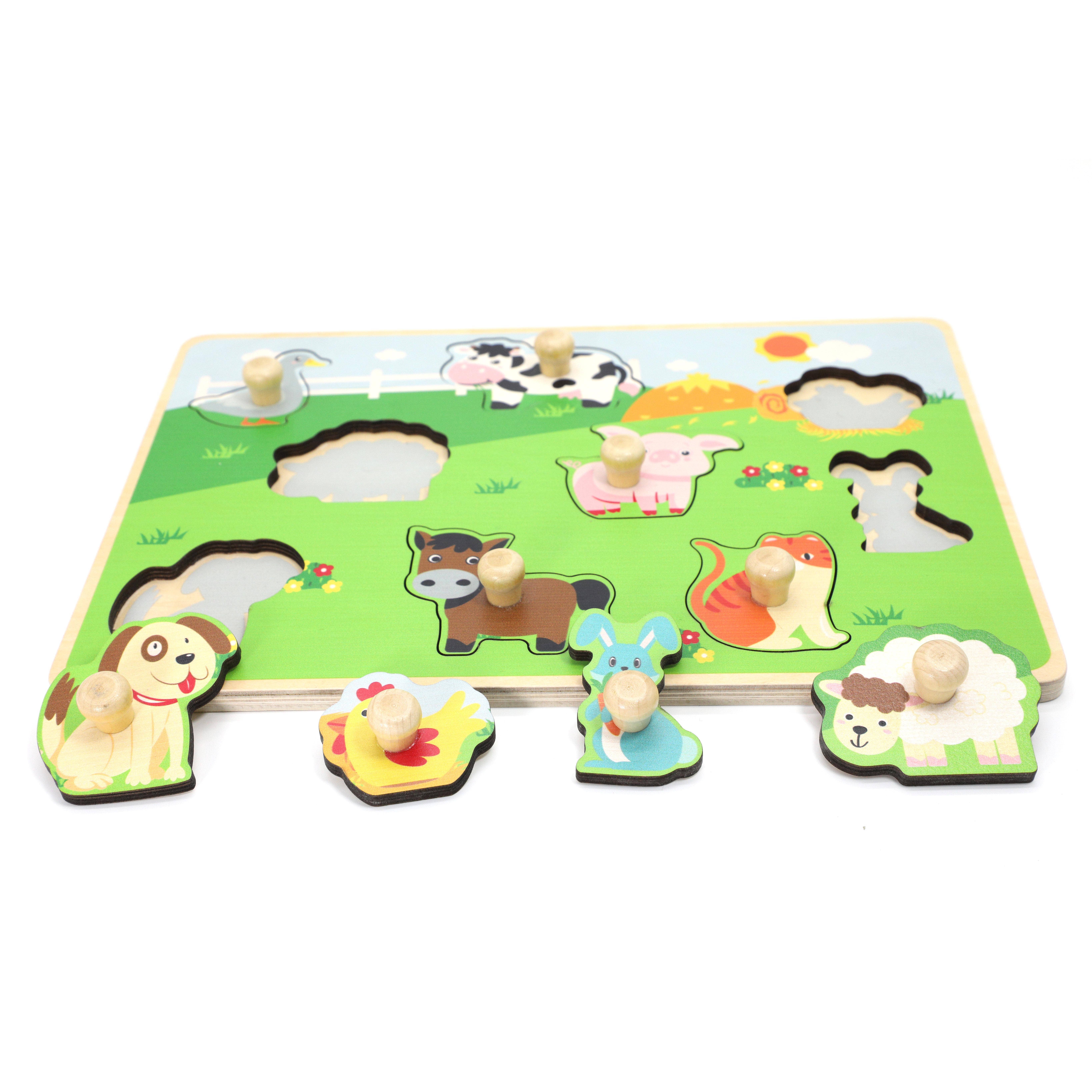 Leo & Friends - Vente Puzzle – enfant - Casse-tête Leo & Friends Farm Animal Peg pour 24 mois et plus4