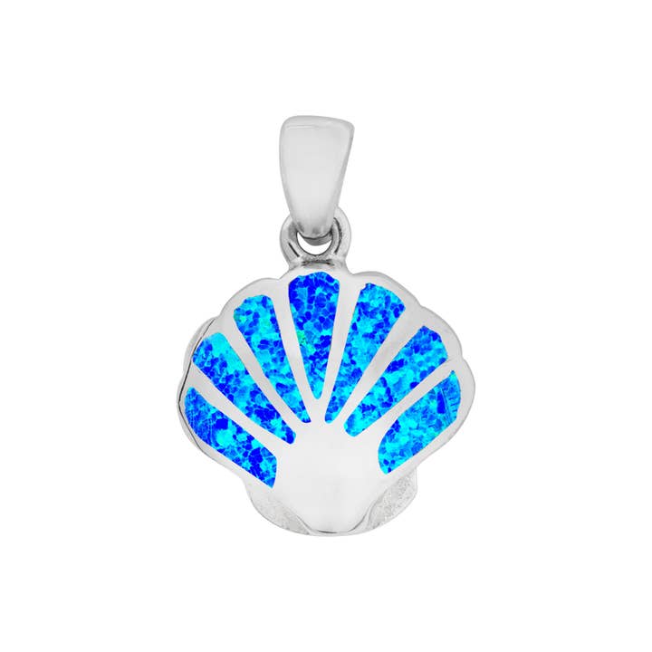 Blue Opal Shell Pendant (USA-DDP) for wholesale by Silver Jewellery Cavern Wholesale