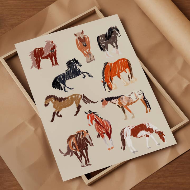 Horse Art Print for wholesale by Natalie Cass Art