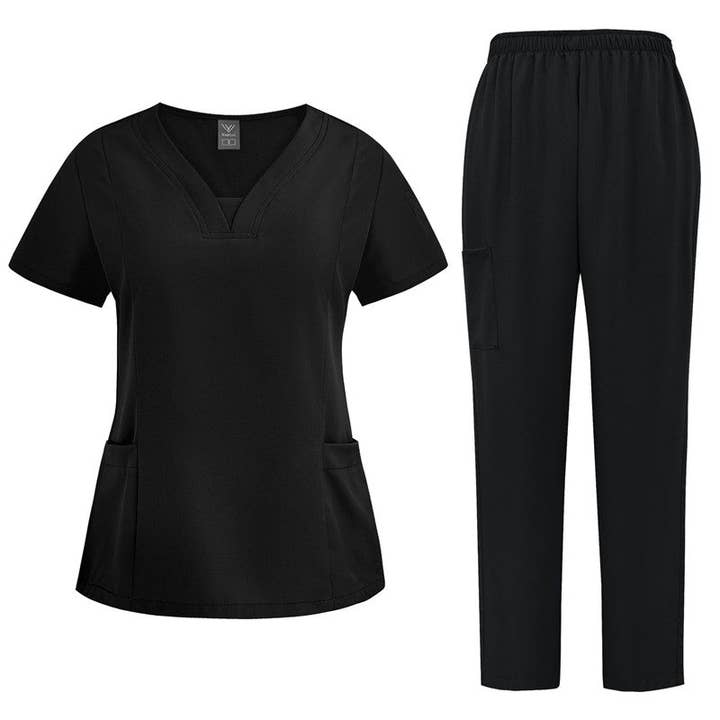 FurDecoration - Wholesale Healthcare uniform – Women's - Short Sleeve Straight Leg Scrub Suit9