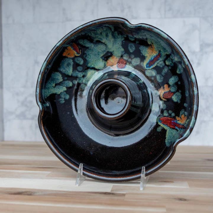 Oven Beer Can Chicken Baker In Midnight Garden for wholesale by Clay Coyote