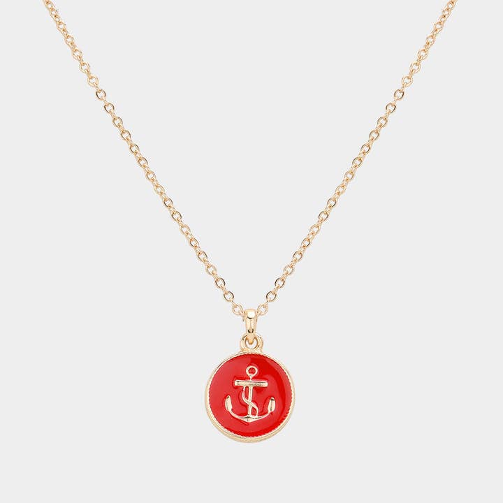 Enamel Anchor Disc Pendant Necklace
for wholesale by Sensibling Corp.