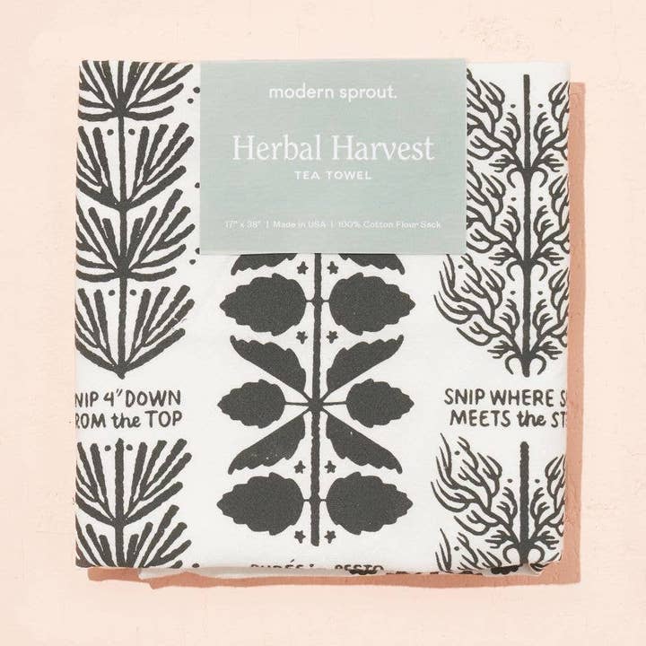 Toalha de chá - Herbal Harvest por atacado de Modern Sprout - International