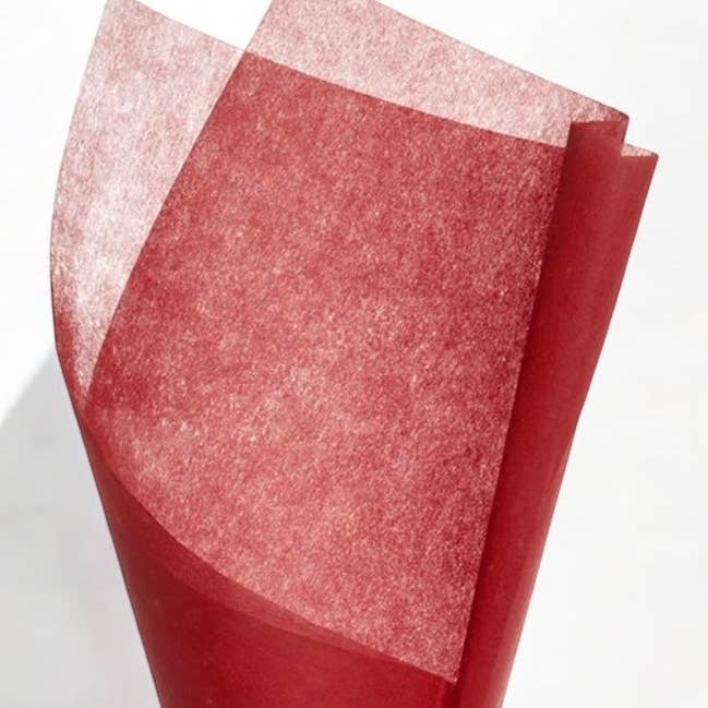 Posies - Wholesale Tissue Paper - Burgundy Red Wrapping Fabric Non Woven