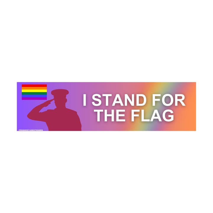I stand for the (gay) flag for wholesale by Frog Mustard Stickers