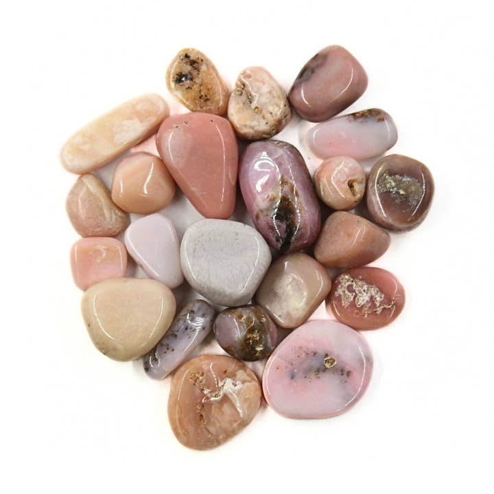 Cristallo burattato, opale rosa, 1,2 kg per la vendita all'ingrosso da parte di Earths Elements Wholesale