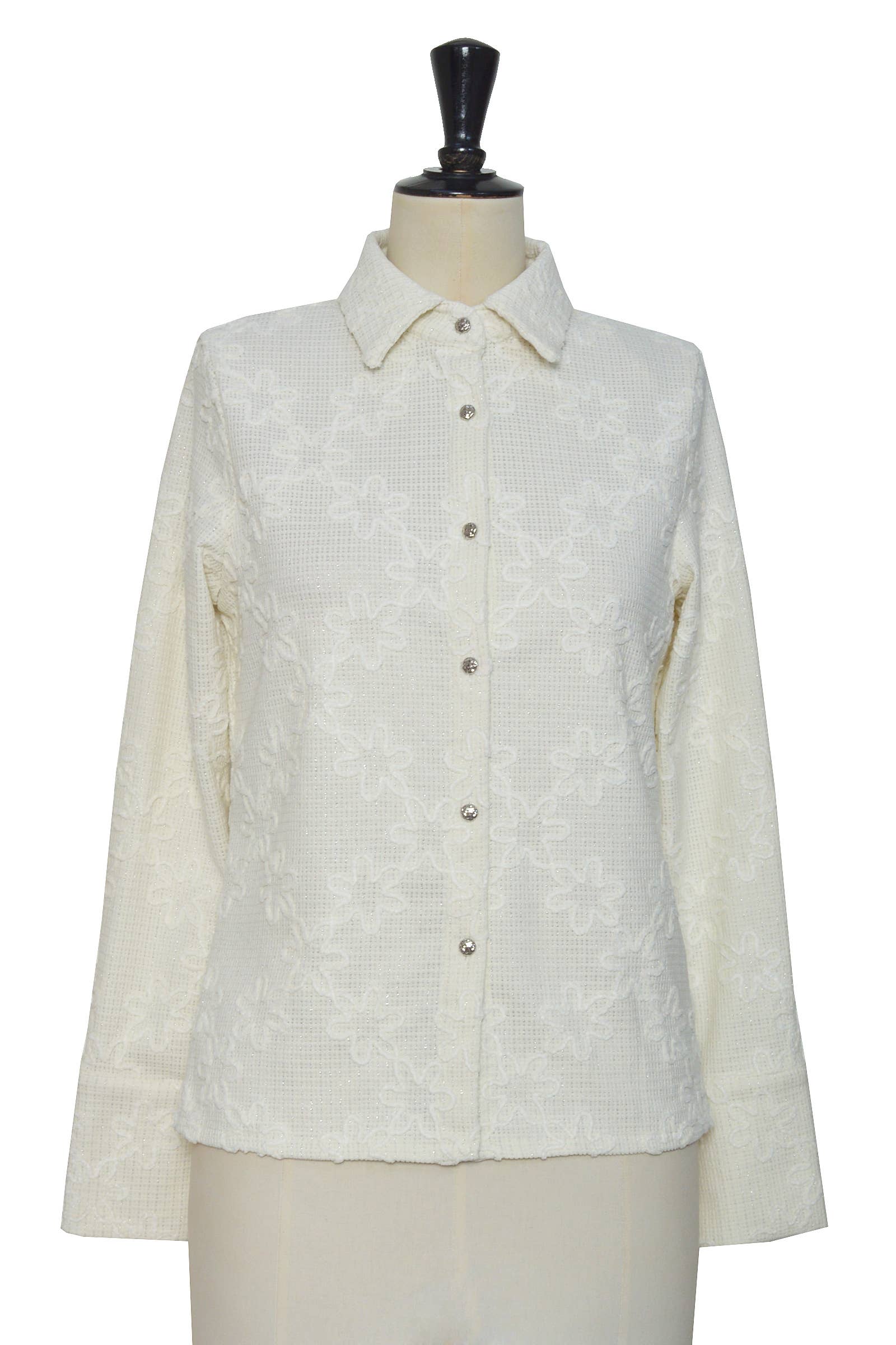 ELLI WHITE - Wholesale Blouse - Women's - Embroidered floral blouse0