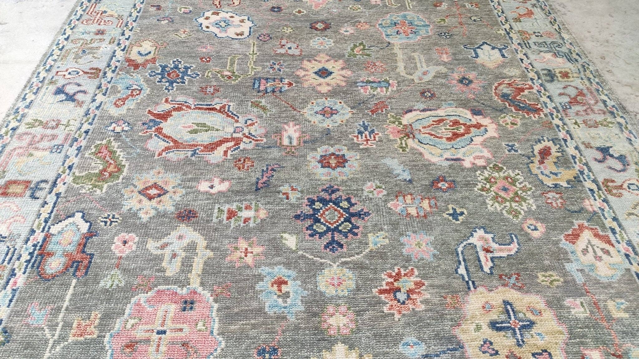 Banana Manor Rug Co. - Wholesale Area Rug - Bianca  8x10 Grey Hand-Knotted Oushak Rug20