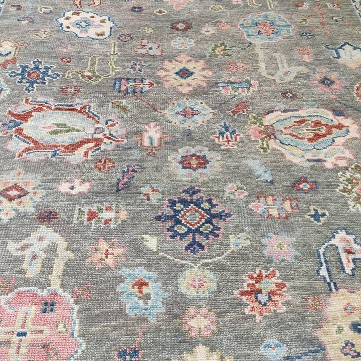 Banana Manor Rug Co. - Vente Tapis - Tapis Oushak noué à la main Bianca 8x10 gris20